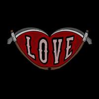 liefde hart illustratie vector om af te drukken op t-shirt, poster, logo, stickers enz