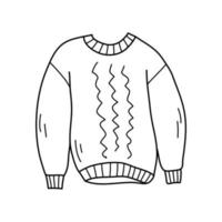 trendy trui in doodle-stijl. vector