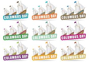 Columbus Day Titel vector