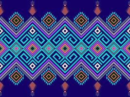 geometrische etnische oosterse ikat patroon traditioneel ontwerp voor achtergrond,tapijt,behang,kleding,inwikkeling,batik,stof,vector illustration.embroidery stijl. vector