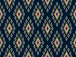 geometrische etnische oosterse ikat patroon traditioneel ontwerp voor achtergrond,tapijt,behang,kleding,inwikkeling,batik,stof,vector illustration.embroidery stijl. vector