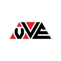 vve driehoek brief logo ontwerp met driehoekige vorm. vve driehoek logo ontwerp monogram. vve driehoek vector logo sjabloon met rode kleur. vve driehoekig logo eenvoudig, elegant en luxueus logo. vve