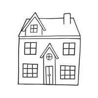 huis in doodle-stijl vector