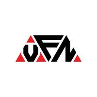 vfn driehoek brief logo ontwerp met driehoekige vorm. vfn driehoek logo ontwerp monogram. vfn driehoek vector logo sjabloon met rode kleur. vfn driehoekig logo eenvoudig, elegant en luxueus logo. vfn
