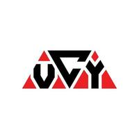 vcy driehoek brief logo ontwerp met driehoekige vorm. vcy driehoek logo ontwerp monogram. vcy driehoek vector logo sjabloon met rode kleur. vcy driehoekig logo eenvoudig, elegant en luxueus logo. vcy