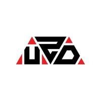 UZD driehoek letter logo ontwerp met driehoekige vorm. uzd driehoek logo ontwerp monogram. uzd driehoek vector logo sjabloon met rode kleur. uzd driehoekig logo eenvoudig, elegant en luxueus logo. uzd