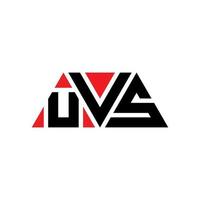 uvs driehoek letter logo ontwerp met driehoekige vorm. uvs driehoek logo ontwerp monogram. UV-driehoek vector logo sjabloon met rode kleur. uvs driehoekig logo eenvoudig, elegant en luxueus logo. uv's