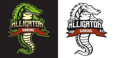 alligator esport logo mascotte ontwerp vector