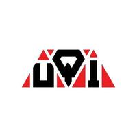 uqi driehoek brief logo ontwerp met driehoekige vorm. uqi driehoek logo ontwerp monogram. uqi driehoek vector logo sjabloon met rode kleur. uqi driehoekig logo eenvoudig, elegant en luxueus logo. uqi