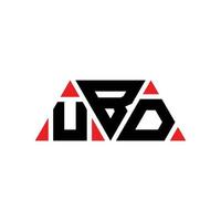 UBD driehoek brief logo ontwerp met driehoekige vorm. ubd driehoek logo ontwerp monogram. ubd driehoek vector logo sjabloon met rode kleur. ubd driehoekig logo eenvoudig, elegant en luxueus logo. ubd