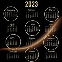 jaarkalender 2023 sjabloonontwerp vector