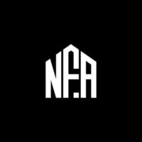 nfa creatieve initialen brief logo concept. nfa brief design.nfa brief logo ontwerp op zwarte achtergrond. nfa creatieve initialen brief logo concept. nfa-briefontwerp. vector