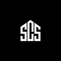 scs brief logo ontwerp op zwarte achtergrond. scs creatieve initialen brief logo concept. scs brief ontwerp. vector