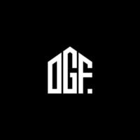 OGF brief logo ontwerp op zwarte achtergrond. ogf creatieve initialen brief logo concept. ogf brief ontwerp. vector