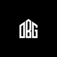 obg brief design.obg brief logo ontwerp op zwarte achtergrond. obg creatieve initialen brief logo concept. obg brief design.obg brief logo ontwerp op zwarte achtergrond. O vector