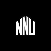 nnu brief logo ontwerp op zwarte achtergrond. nnu creatieve initialen brief logo concept. nnu brief ontwerp. vector