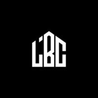 lbc brief logo ontwerp op zwarte achtergrond. lbc creatieve initialen brief logo concept. lbc brief ontwerp. vector