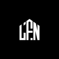 lfn brief logo ontwerp op zwarte achtergrond. lfn creatieve initialen brief logo concept. lfn brief ontwerp. vector