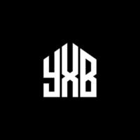 yxb brief logo ontwerp op zwarte achtergrond. yxb creatieve initialen brief logo concept. yxb-briefontwerp. vector