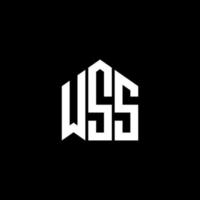 wss brief logo ontwerp op zwarte achtergrond. wss creatieve initialen brief logo concept. wss brief ontwerp. vector