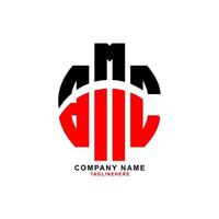 creatief bmc letter logo-ontwerp met witte achtergrond vector