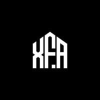 xfa brief logo ontwerp op zwarte achtergrond. xfa creatieve initialen brief logo concept. xfa-briefontwerp. vector