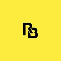 creatieve br, rb letter logo vector ontwerp met drie kleuren