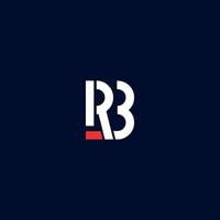 creatieve br, rb letter logo vector ontwerp met drie kleuren