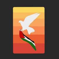 illustratievector van duif brengt Palestijnse vlag perfect voor campagne, enz vector
