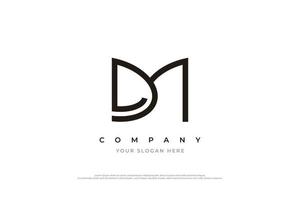 eerste brief dm monogram logo vector ontwerpsjabloon