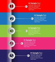 kleurrijke 5-stappen infographic vector