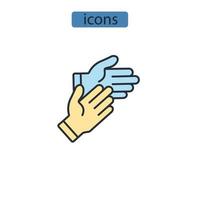 handschoen pictogrammen symbool vector-elementen voor infographic web vector