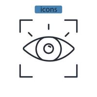 visie pictogrammen symbool vectorelementen voor infographic web vector