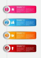 kleurrijke 4-stappen infographic vector