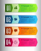 kleurrijke 4-stappen infographic vector