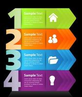 kleurrijke 4-stappen infographic vector