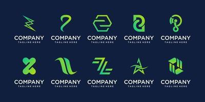 set collectie eerste letter z logo ontwerpsjabloon. pictogrammen voor het bedrijfsleven van mode, sport, automotive. vector