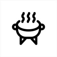 BBQ-grill lijn icoon. vector