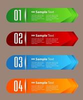 kleurrijke 4-stappen infographic vector