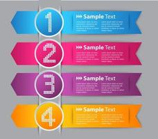 kleurrijke 4-stappen infographic vector