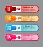 kleurrijke 4-stappen infographic vector