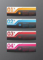 kleurrijke 4-stappen infographic vector