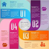 kleurrijke 4-stappen infographic vector