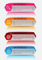 kleurrijke 4-stappen infographic vector