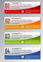 kleurrijke 4-stappen infographic vector