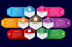 kleurrijke moderne infographic vector