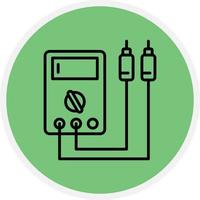 voltmeter lijn cirkel vector