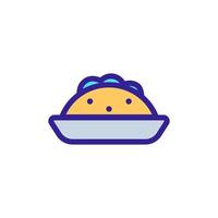 taco pictogram vector. geïsoleerde contour symbool illustratie vector