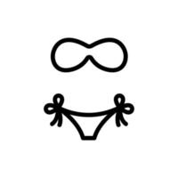 aparte bandeau badpak pictogram vector overzicht illustratie