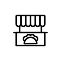 taco pictogram vector. geïsoleerde contour symbool illustratie vector